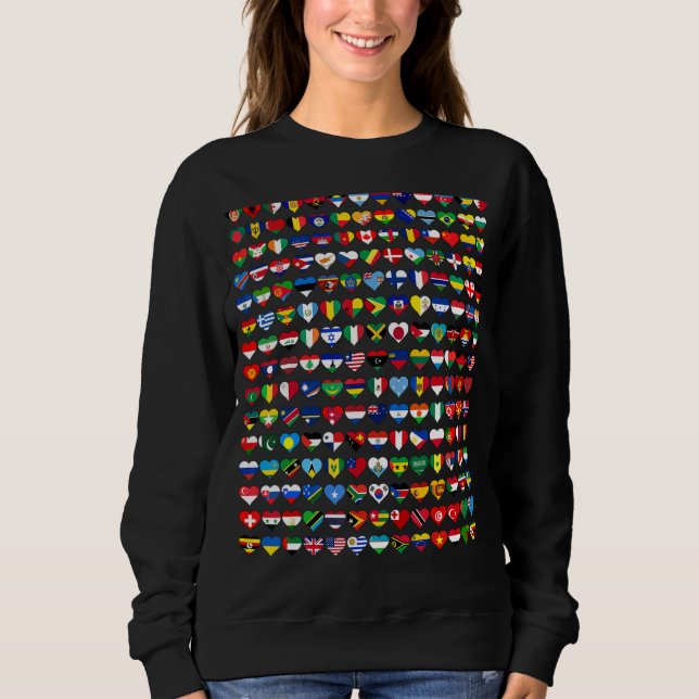 195 Flags Of All Countries In The World Internatio Sweatshirt (Front)