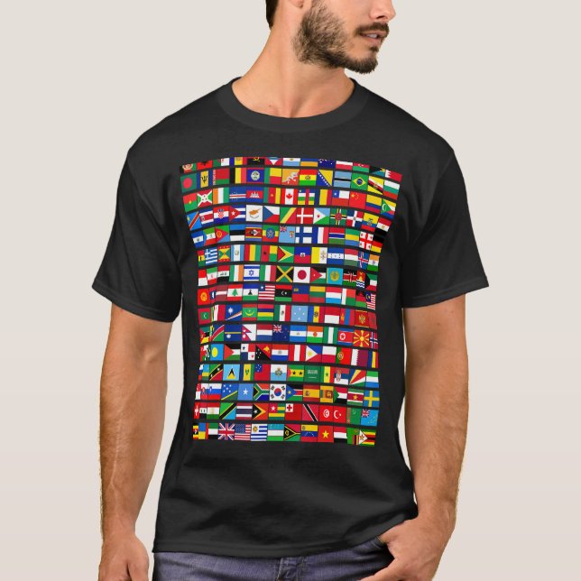 195 Flags Of All Countries In The World Internatio T-Shirt (Front)
