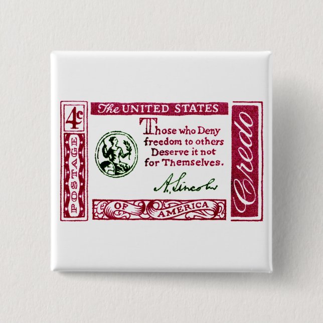 1960 Abraham Lincoln American Credo Button (Front)