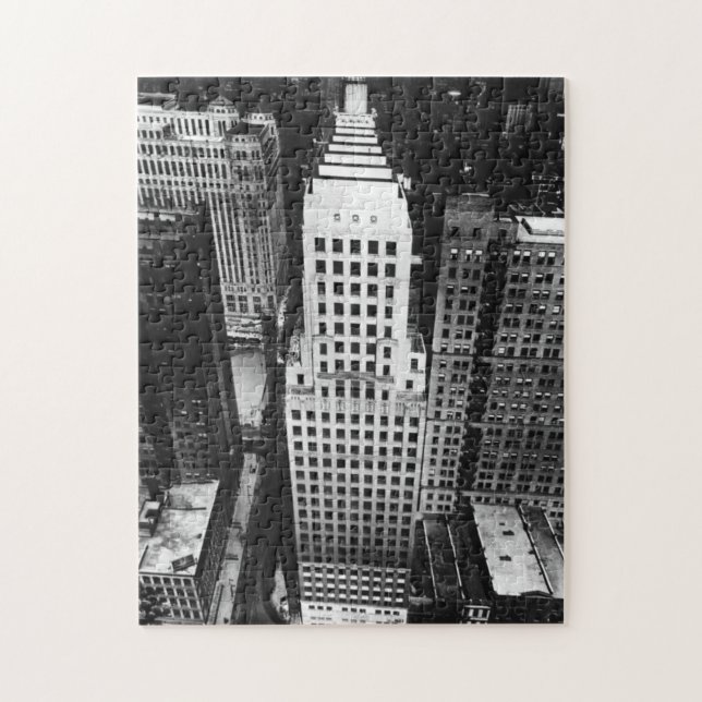 1960:  An aerial view of a Chicago skyscraper Jigsaw Puzzle (Vertical)