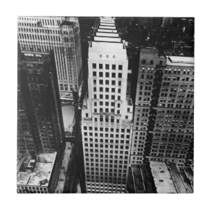 1960: An aerial view of a Chicago skyscraper Tile