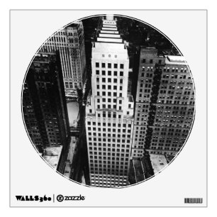 1960:  An aerial view of a Chicago skyscraper Wall Decal