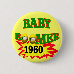 1960 Baby Boomer Pinback Button
