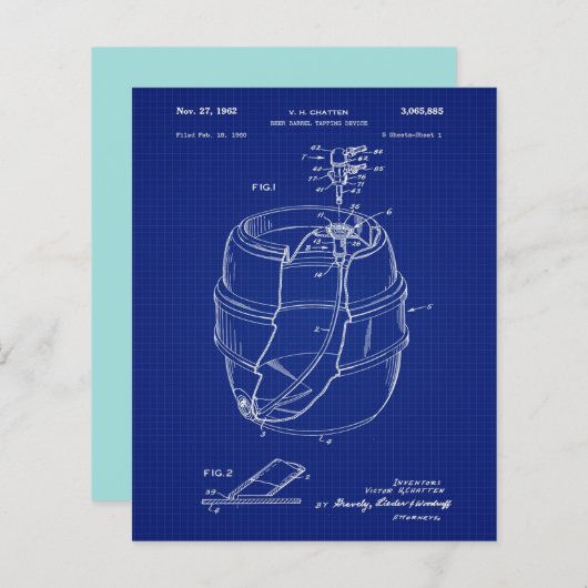 1960 Beer Barrel Blueprint (Front/Back)