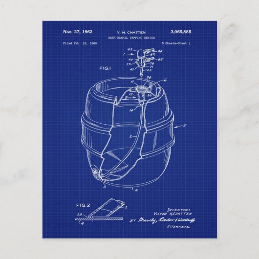 1960 Beer Barrel Blueprint (Front)