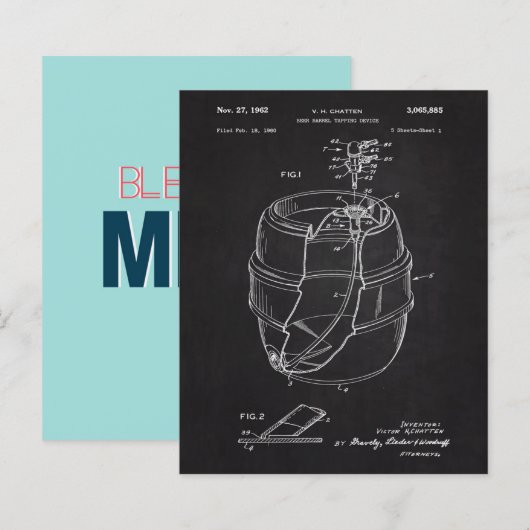 1960 Beer Barrel Patent (Front/Back)