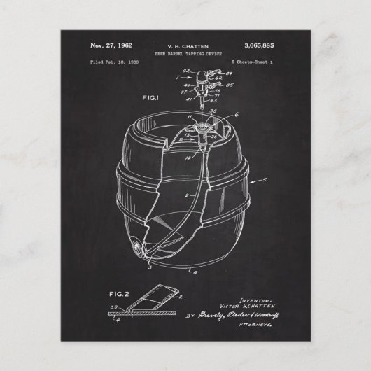 1960 Beer Barrel Patent (Front)