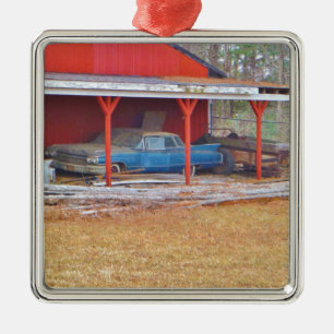 1960 BLUE SADAND DEVILLE Antique car Metal Ornament