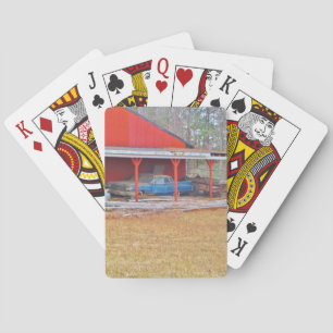 1960 BLUE SADAND DEVILLE Antique car Poker Cards