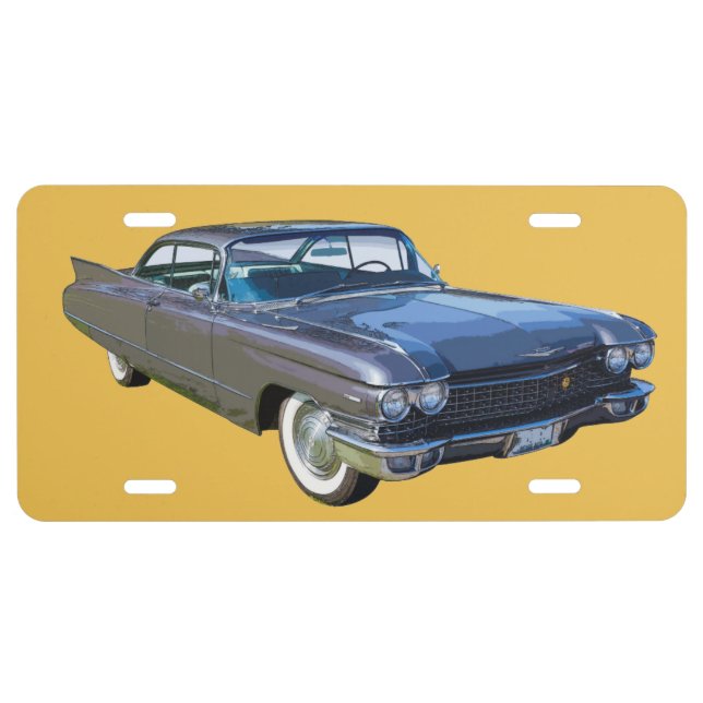 1960 Cadillac Classic Luxury Car License Plate (Front)