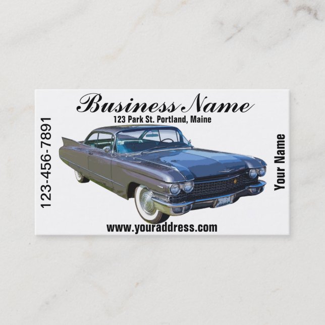 1960 Cadillac Luxury Car Business Card (Front)