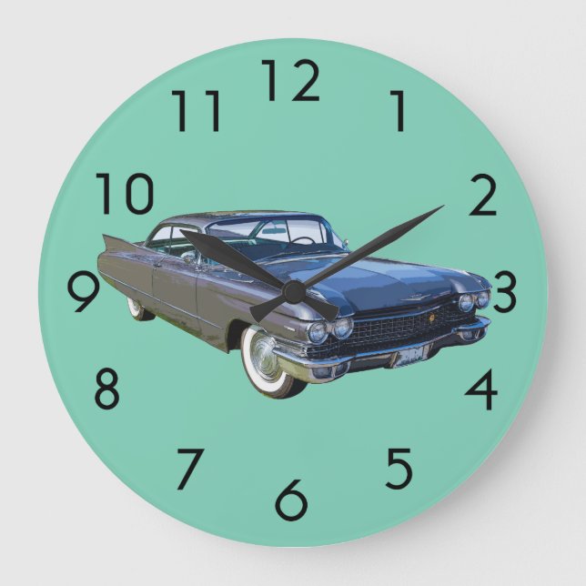1960 Cadillac Luxury Car Large Clock (Front)