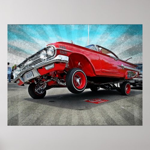 1960 Chevy Impala Lowrider Poster