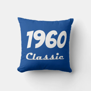 1960 Classic 60th Birthday Celebration Throw Pillow