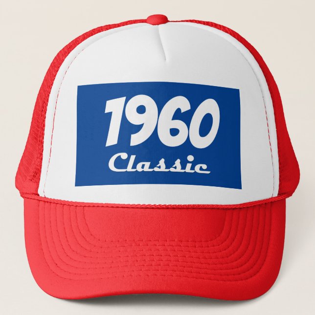 1960 Classic 60th Birthday Celebration Trucker Hat (Front)