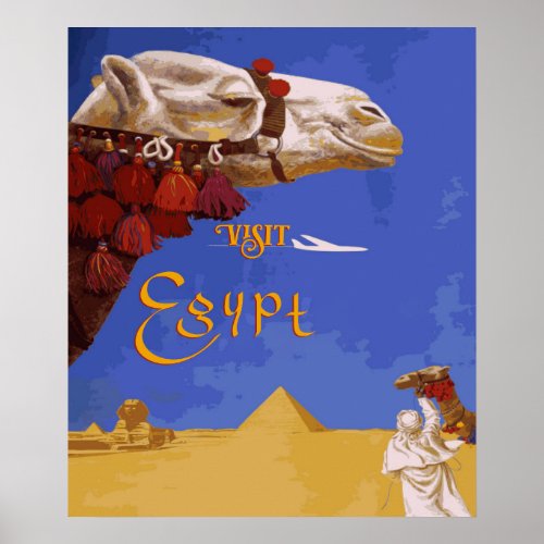 1960 Egypt Travel Poster