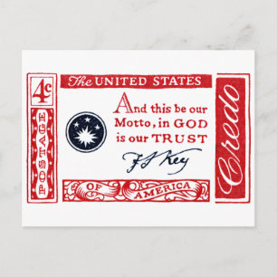 1960 Frances Scott Key American Credo Postcard
