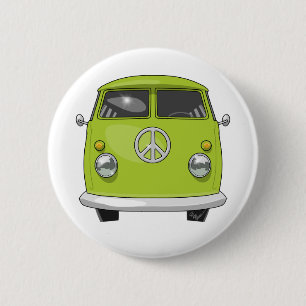 1960 Hippie Van Button