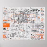 Las Vegas Nevada Area Map' Premium Giclee Print 