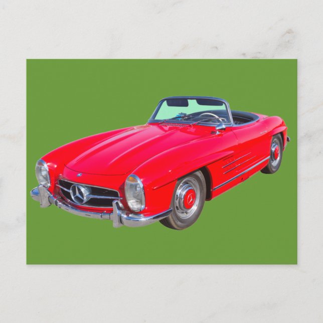 1960 Mercedes Benz 300 SL Convertible Postcard (Front)