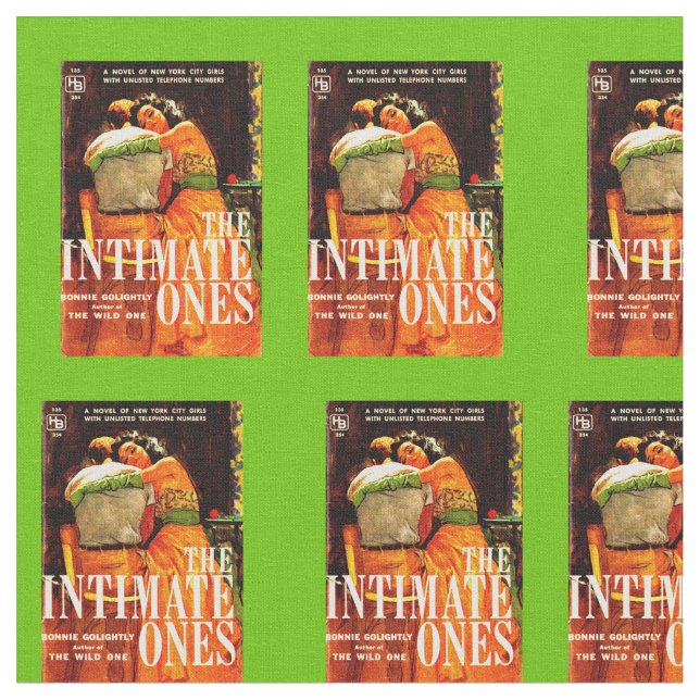 1960 pulp novel cover The Intimate Ones print Fabric (Close Up)