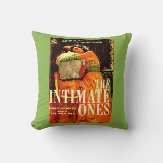 1960 pulp novel cover The Intimate Ones print Throw Pillow