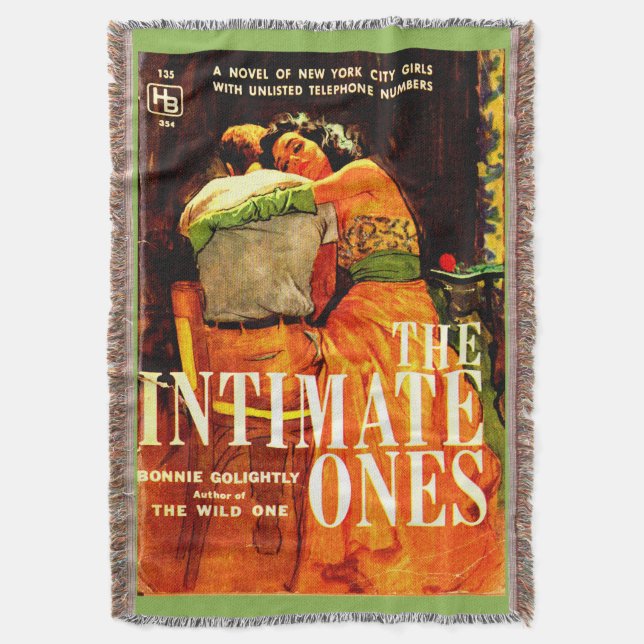 1960 pulp novel cover The Intimate Ones Throw Blanket (Front Vertical)