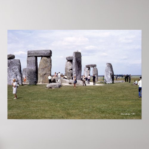1960 Stonehenge Prehistoric Monument Wiltshire Poster