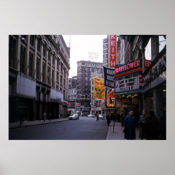 1960 Theater District Of Boston Poster by historicimage at Zazzle