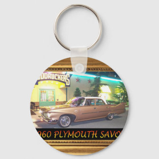 1960PlymouthWithFrameAndText2LG.JPG Keychain