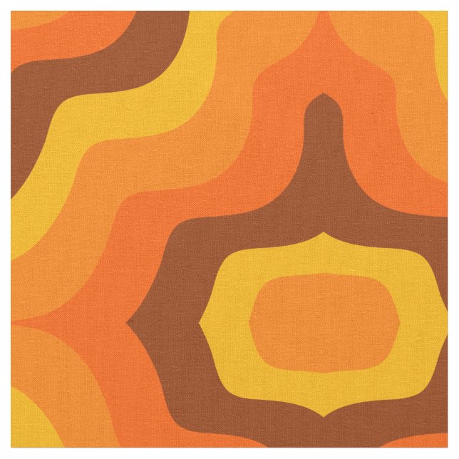 1960s 1970s Style Pattern Fabric (Close Up)