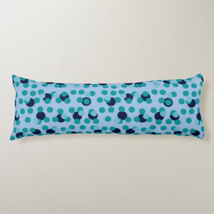 1960s-70s Pop Geometric Mid-Century Teal Bubbles Body Pillow