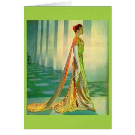 1960s beautiful lady in evening gown (Front)