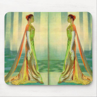 1960s beautiful lady in evening gown x 2 mouse pad
