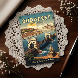 1960s Budapest, Hungary Vintage Travel Postcard