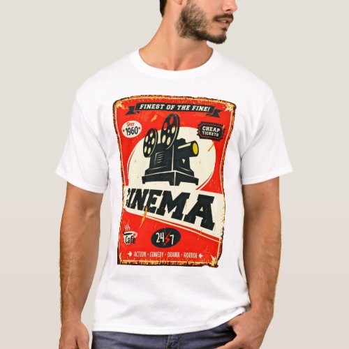 1960s CINEMA Poster T_Shirt