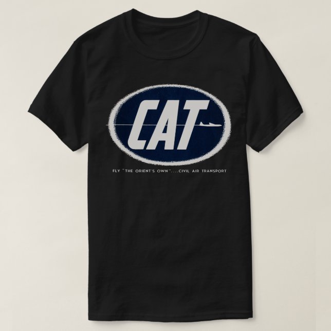 1960s Civil Air Transport Aviation T-Shirt (Design Front)