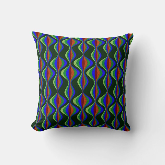 1960's Deco Art Pattern Pillow (Front)