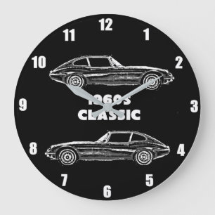 1960s E Type Jaguar Wall Clock