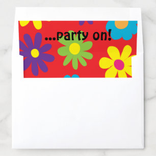 1960's Flower Party Envelope Liner