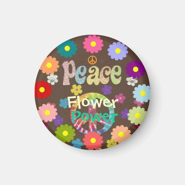 1960s Flower Power  Magnet (Front)
