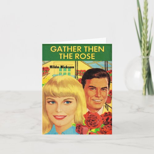 1960s Gather Then the Rose romance novel cover Note Card