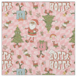 1960s groovy black santa african christmas fabric