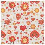 1960s groovy pop art valentines funky strawberry fabric