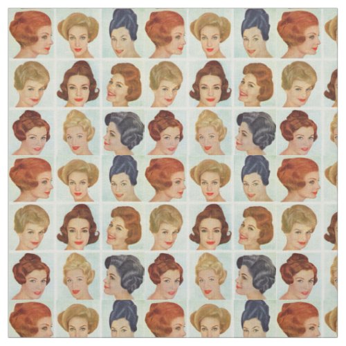 1960s hairstyles grid fabric
