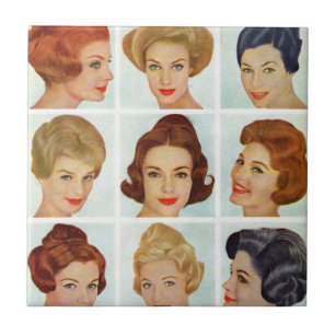 1960s hairstyles grid tile