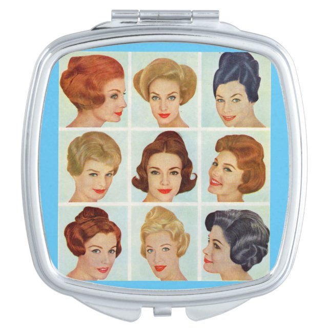 1960s hairstyles grid vanity mirror (Front)