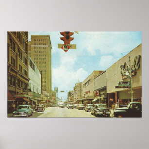 1960s Jacksonville, FL street scene Poster