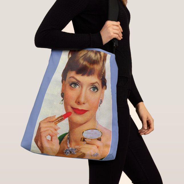 1960s lipstick lady crossbody bag (Close Up)