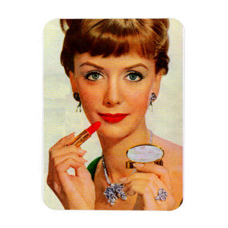 1960s lipstick lady magnet